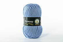 Напівшерстяна Пряжа VITA Harmony, Color No.6321 блакитний