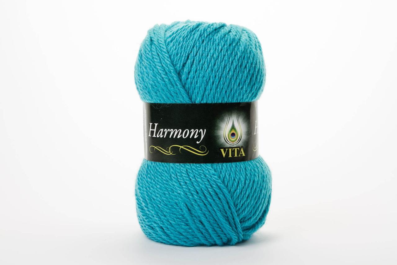 Напівшерстяна Пряжа VITA Harmony, Color No.6322 бірюза