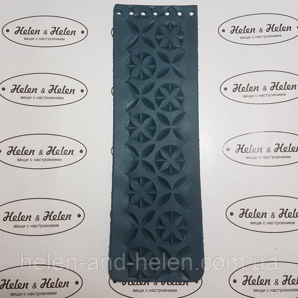 Вузький клапан 7 х 22 "Орнамент". Колір "Морська хвиля", фото 1