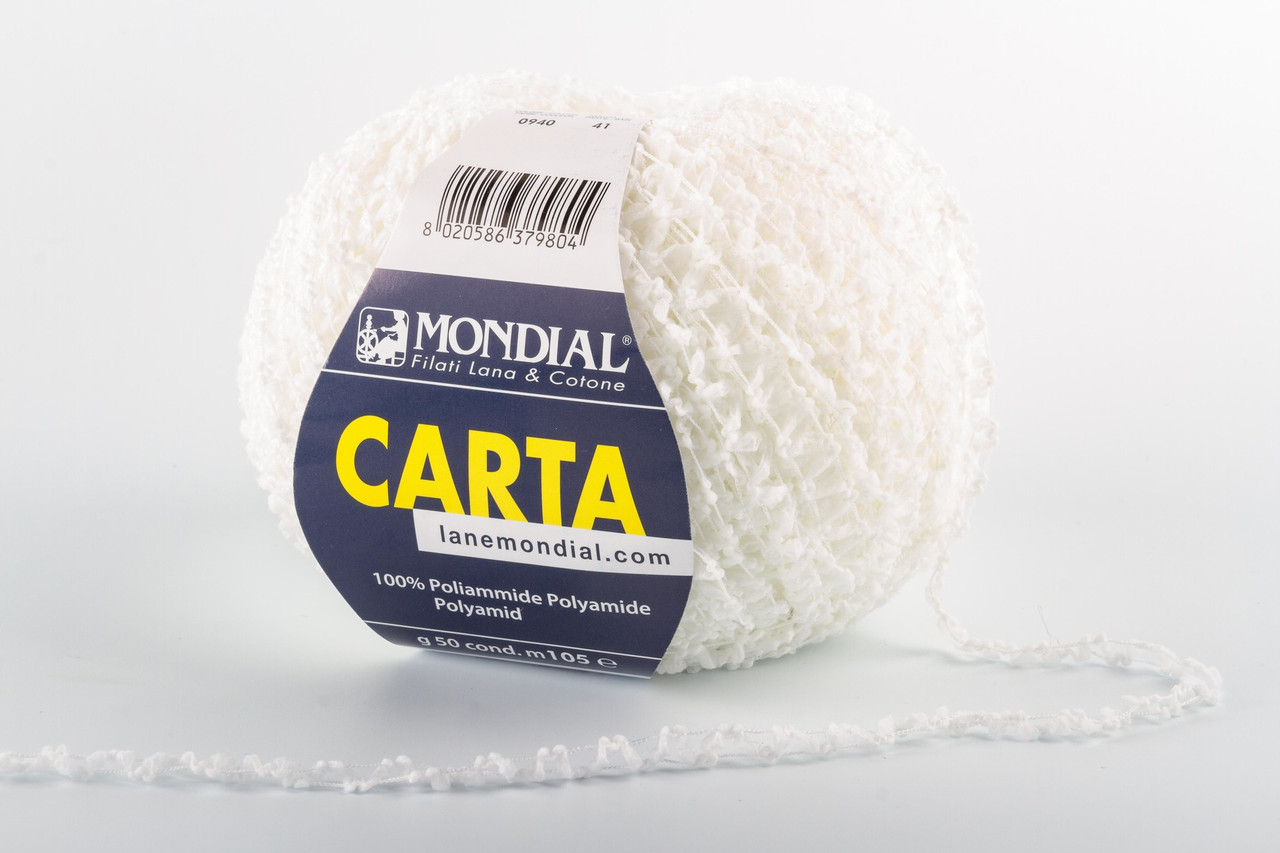 Пряжа Mondial Carta 940 білий