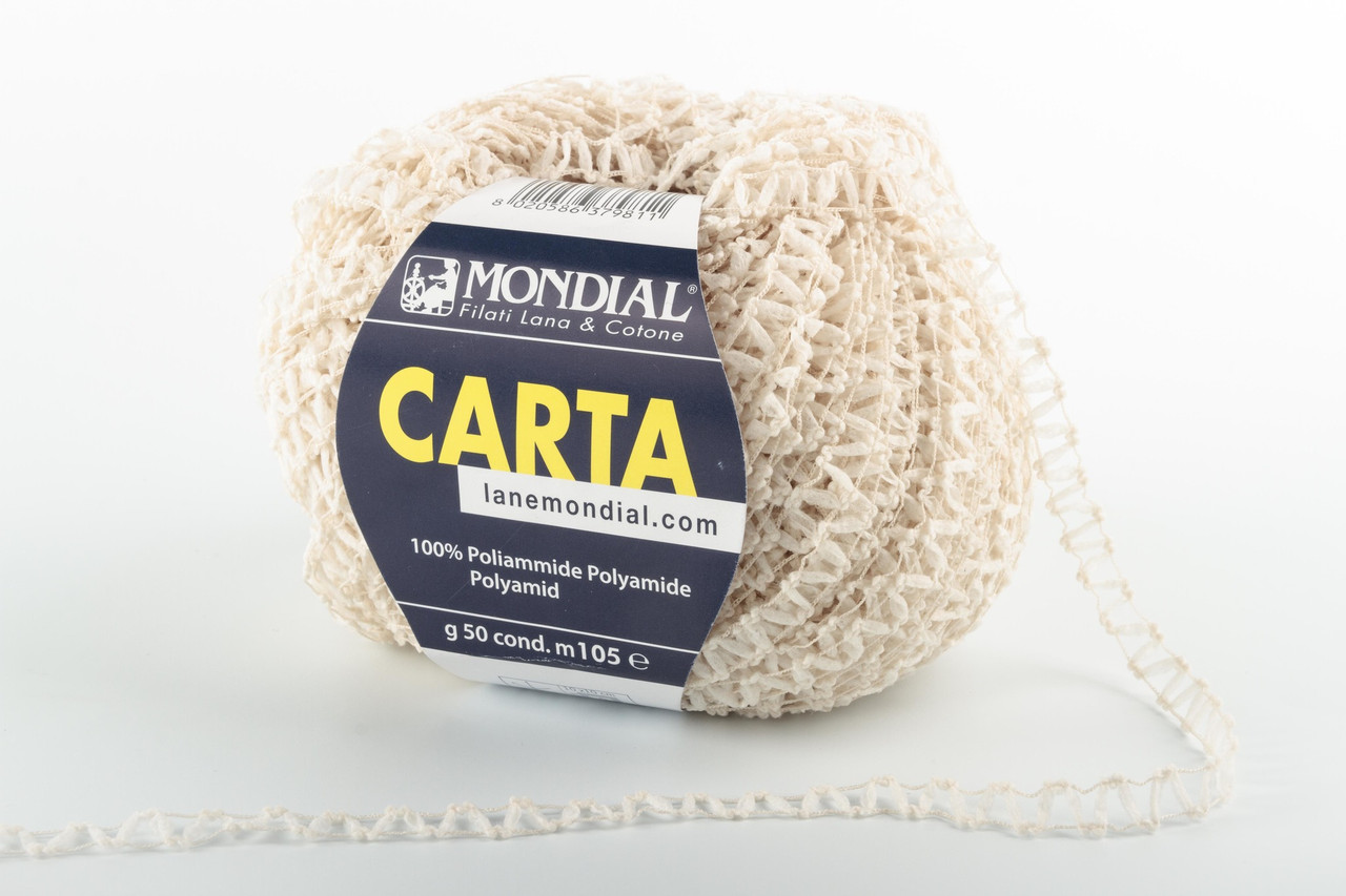 Пряжа Mondial Carta, Color No.941 світлий беж