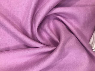 Рожева лляна тканина, ширина 260 см, колір 520