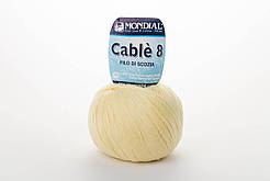 Пряжа Mondial Cable 8, Color No.0191 світло-жовтий