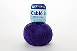Пряжа Mondial Cable 8 0075 блідий блакитно-бірюзовий, фото 5