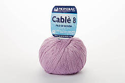 Пряжа Mondial Cable 8, Color No.0263 світла бузок