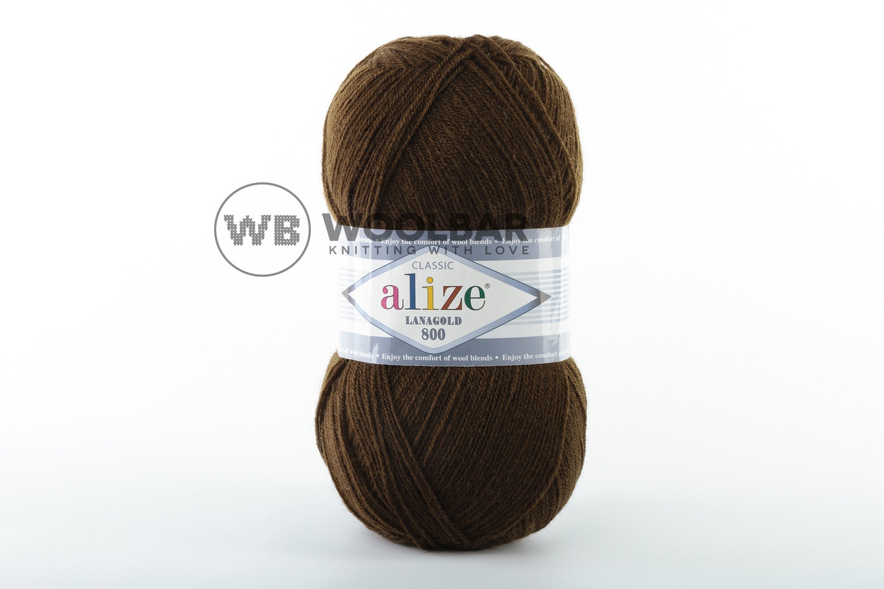 Пряжа Alize Lanagold 800 26 коричневий