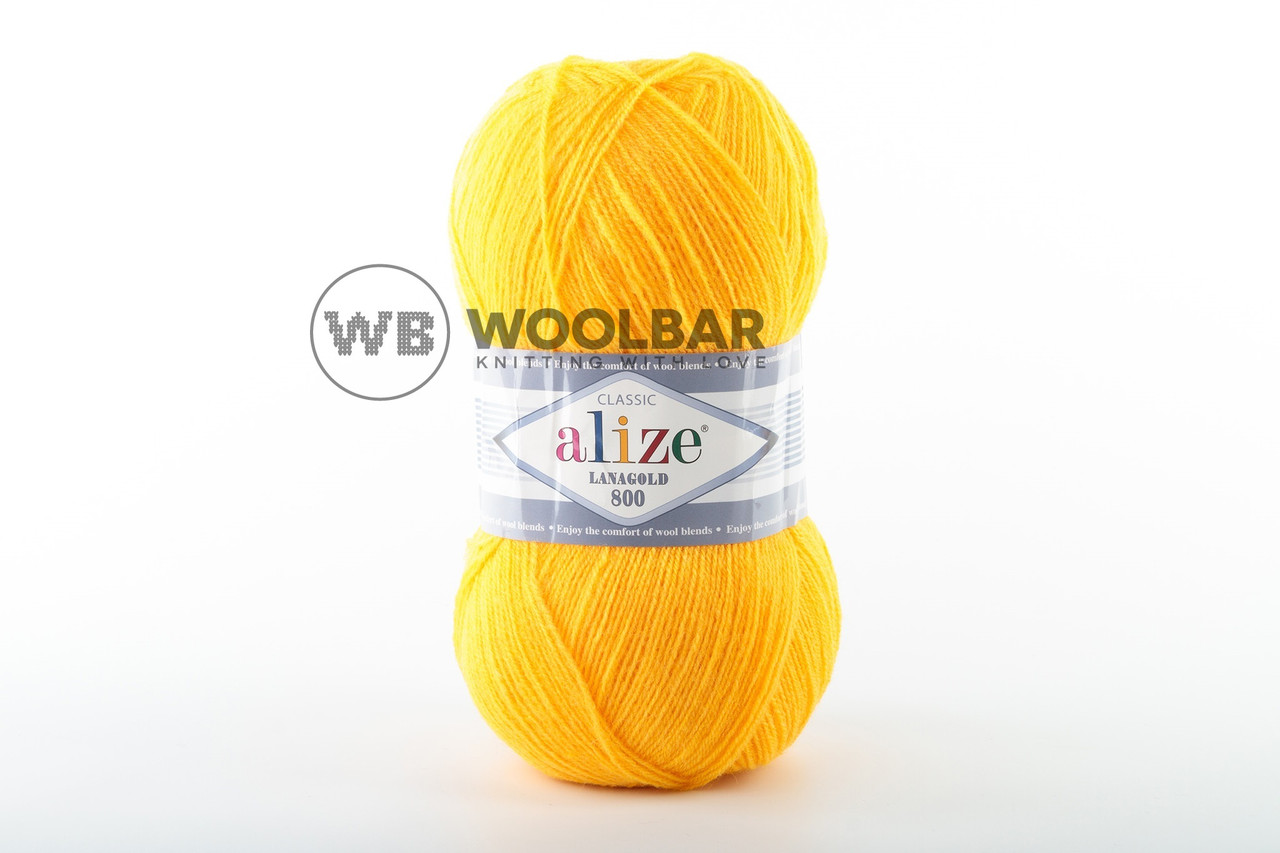 Пряжа Alize Lanagold 800 216 желтый