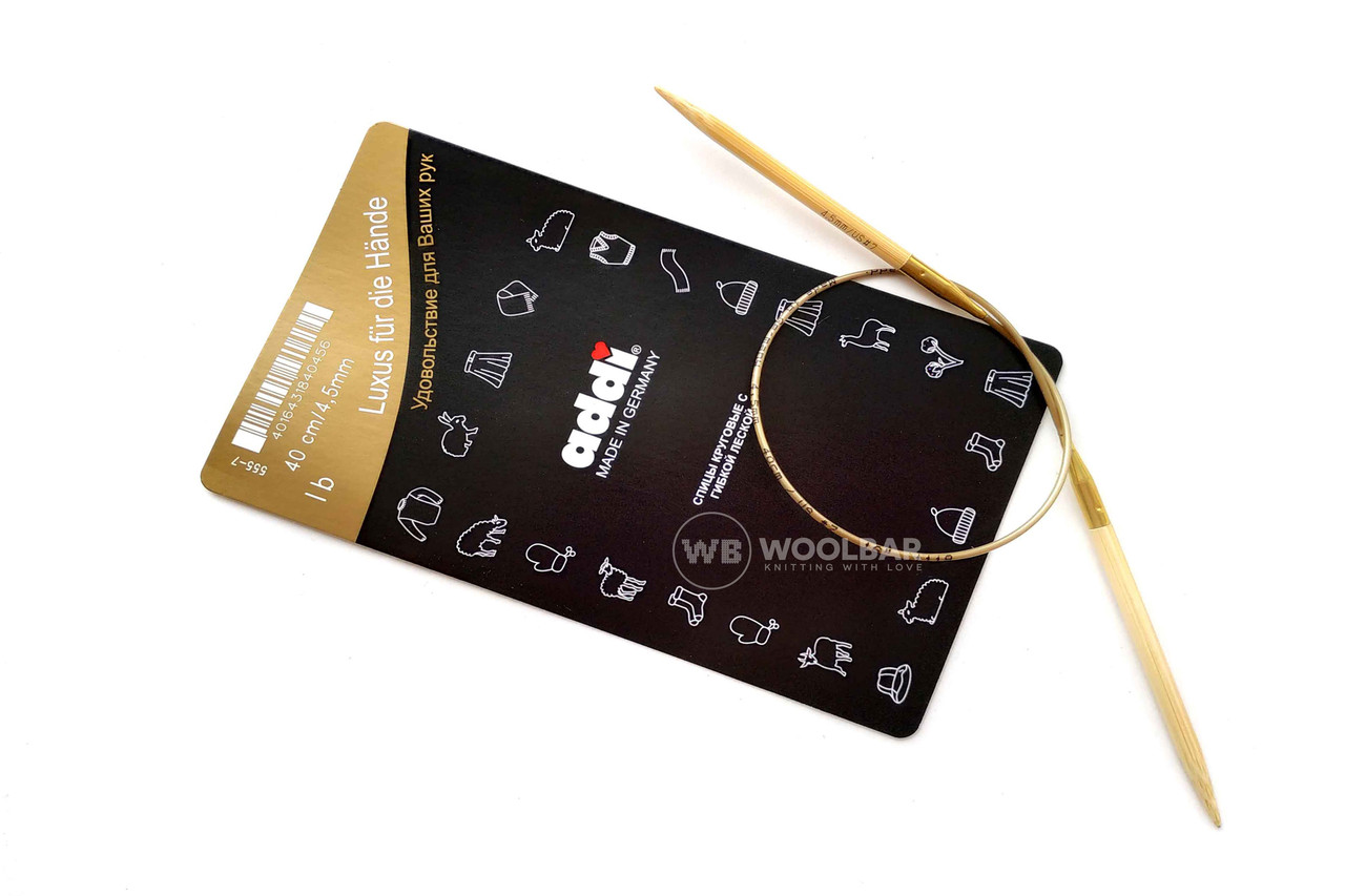 Addi-спиці бамбукові, 40 см, 4.5 мм, фото 1