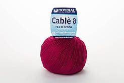 Пряжа Mondial Cable 8, Color No.0864 буряковий