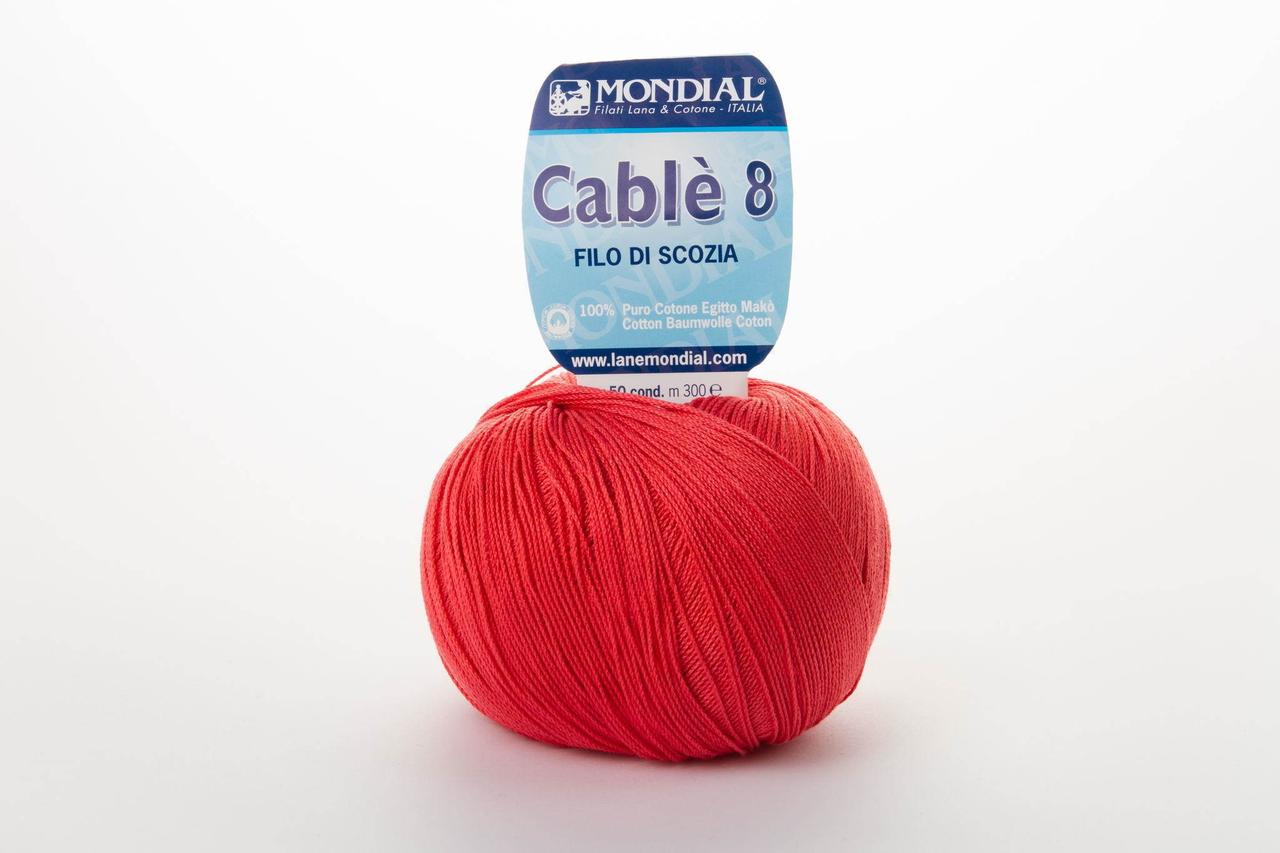 Пряжа Mondial Cable 8 0866 корал