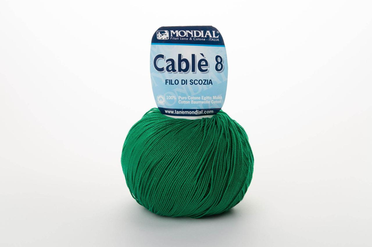 Пряжа Mondial Cable 8 0868 трав'яний