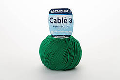 Пряжа Mondial Cable 8, Color No.0868 трав'яний