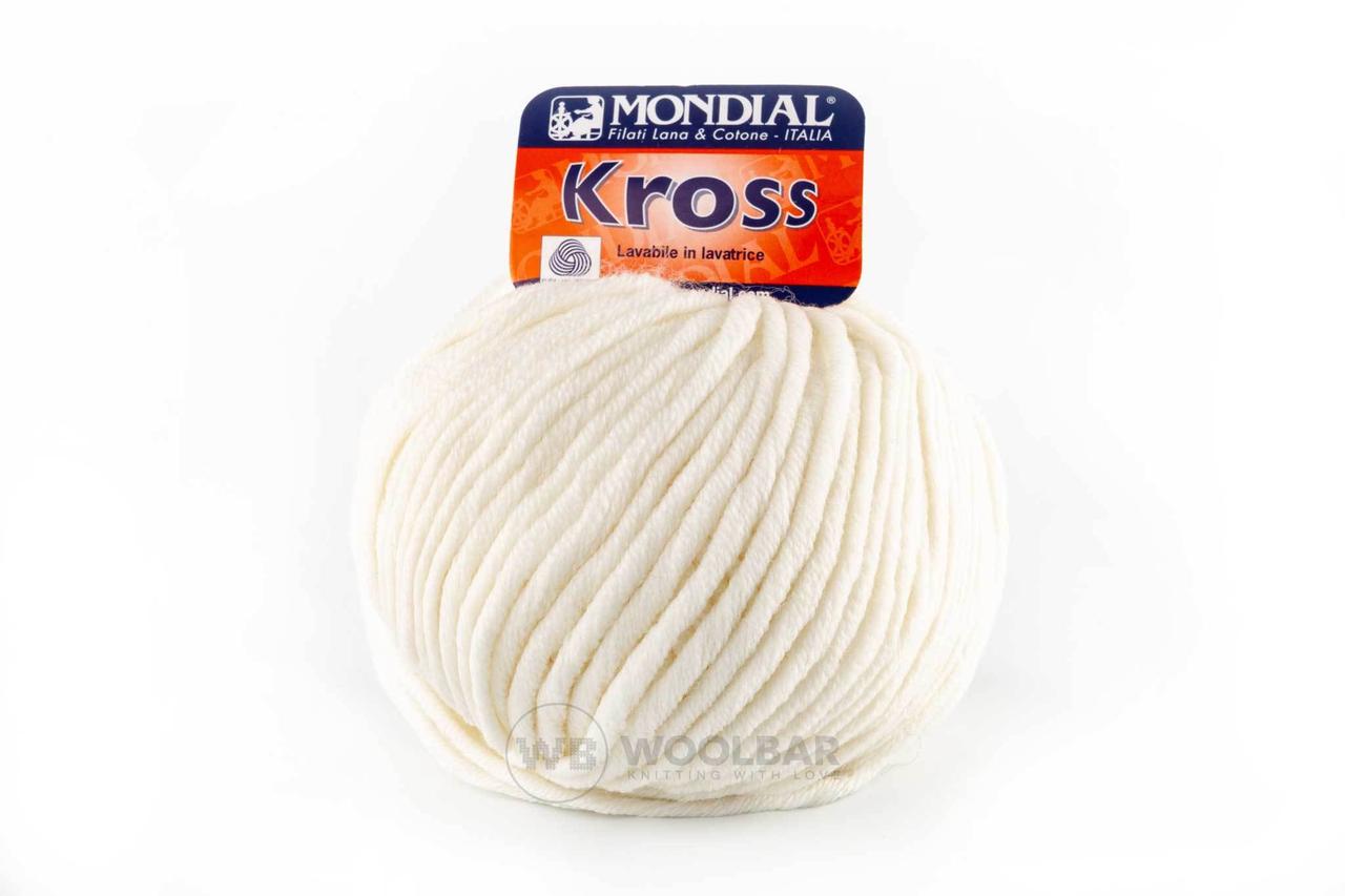 Пряжа Mondial Kross, Color No.100 білий
