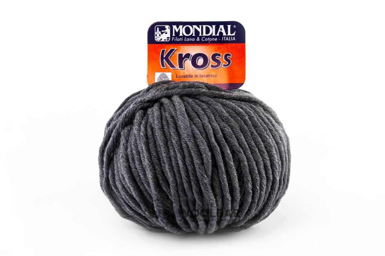 Пряжа Mondial Kross 800 темно-сірий