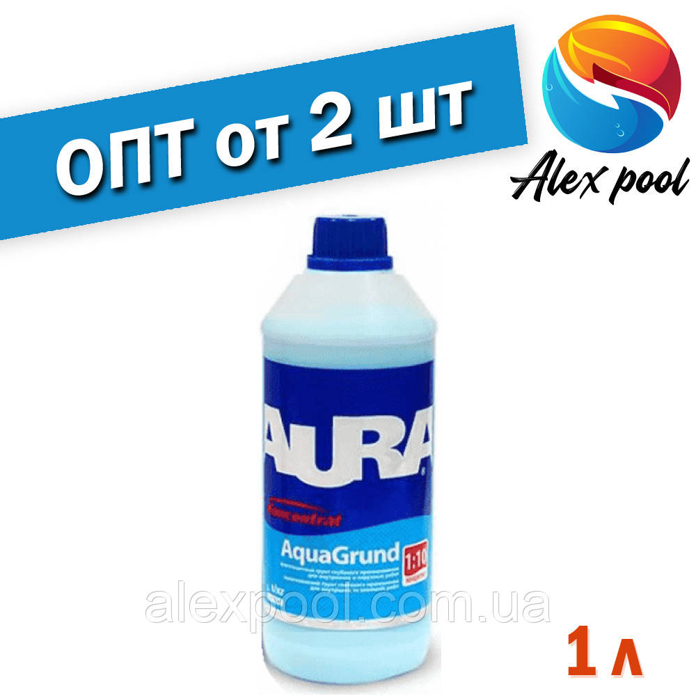 Aura Koncentrat AquaGrund Блакитна 1 л - Грунт - концентрат глибокого проникнення, вологозахисна