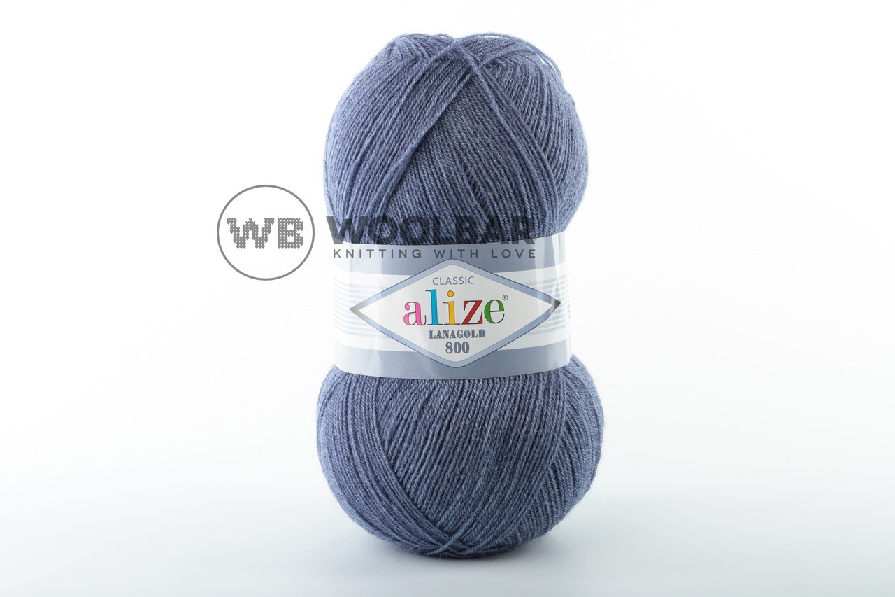Пряжа Alize Lanagold 800 203 джинс меланж