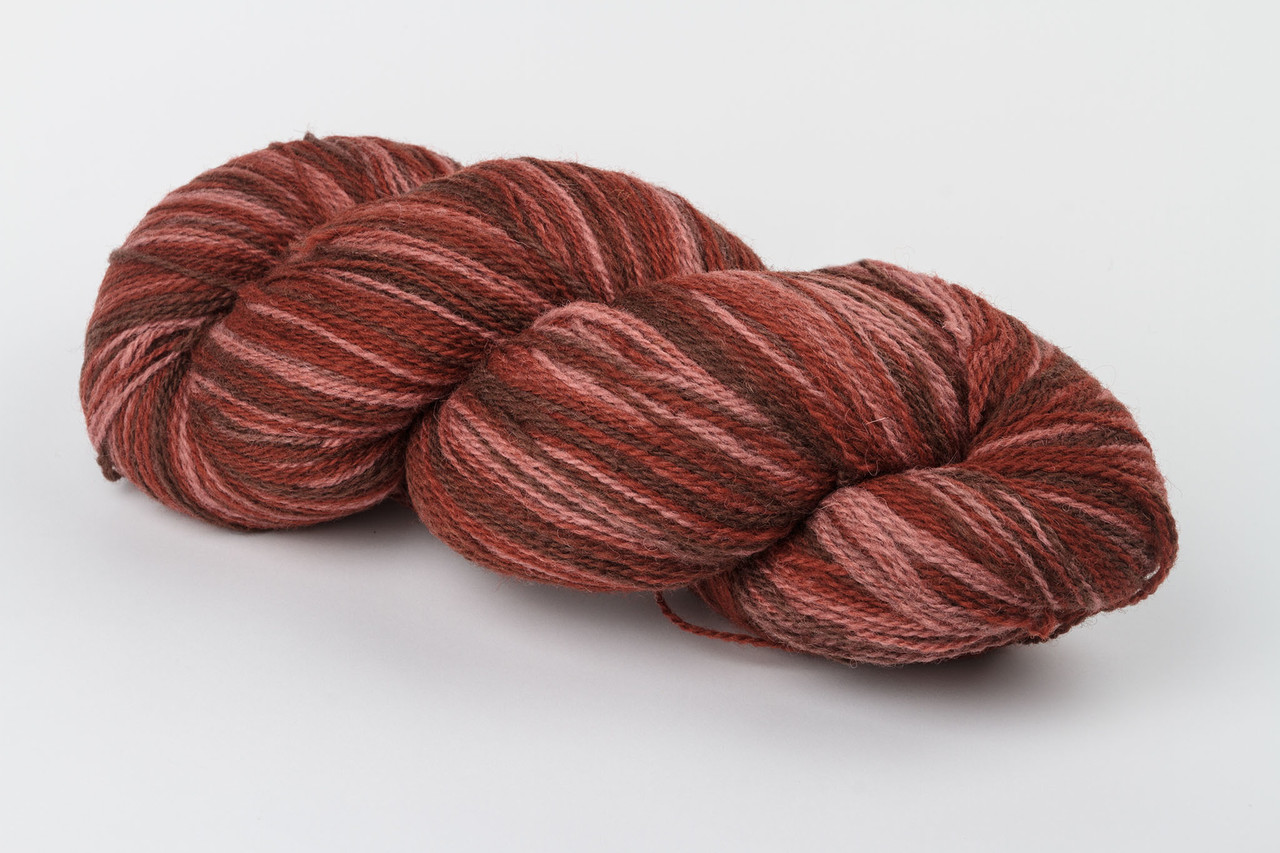 Пряжа Aade Long Kauni, Artistic yarn 8/1 Brown Pink (Коричнево-рожевий), 100 г