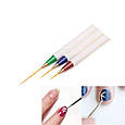 Пензлі для дизайну нігтів - 3 шт. / лайнер, фото 3