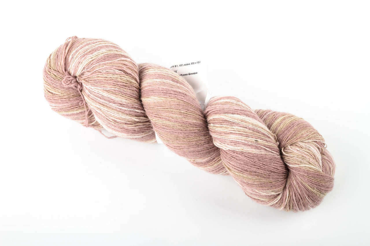 Пряжа Aade Long Kauni, Artistic yarn 8/1 Pink Beige (Рожевий беж), 100 г