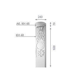 Кронштейн з гіпсу, гіпсовий кронштейн кн-48 h920х240мм