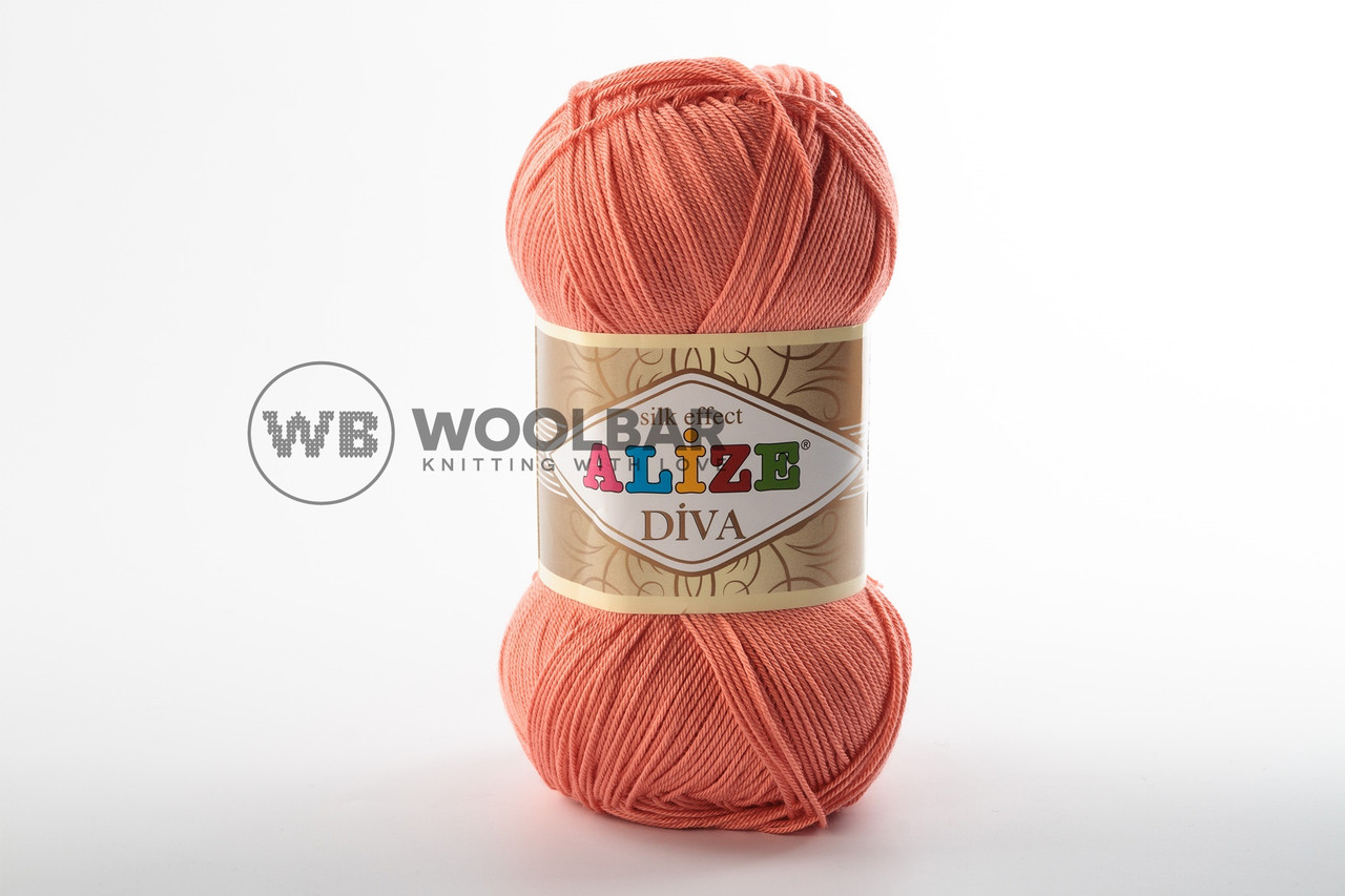 Пряжа Alize Diva 619 кораловий