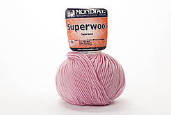 Пряжа Mondial Superwool, Color No.0409 рожевий бузок