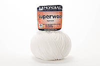 Пряжа Mondial Superwool, Color No.0100 белый