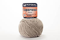 Пряжа Mondial Superwool, Color No.0300 серо-бежевый