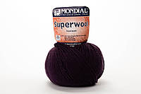 Пряжа Mondial Superwool, Color No.0327 фиолетовый
