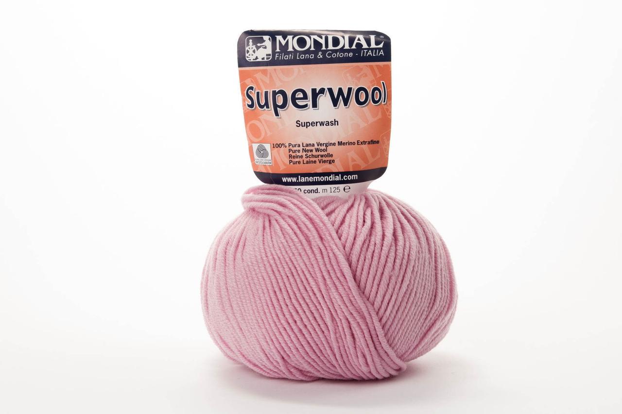 Пряжа Mondial Superwool 0409 рожева бузок