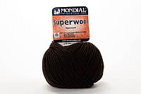 Пряжа Mondial Superwool, Color No.0529 шоколад