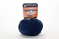 Пряжа Mondial Superwool, Color No.0722 джинс