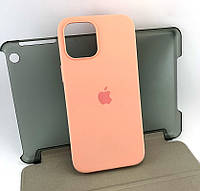 Чехол на iPhone 12 Pro Max накладка бампер противоударный Original Silicone Case розовый