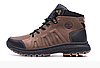 Чоловічі зимові шкіряні черевики Timberland brown leather коричневі, фото 2