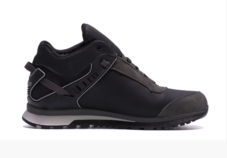 Чоловічі зимові шкіряні кросівки NB Clasic чорні black, фото 1