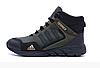 Чоловічі зимові шкіряні черевики Adidas Terrex green зелені, фото 2