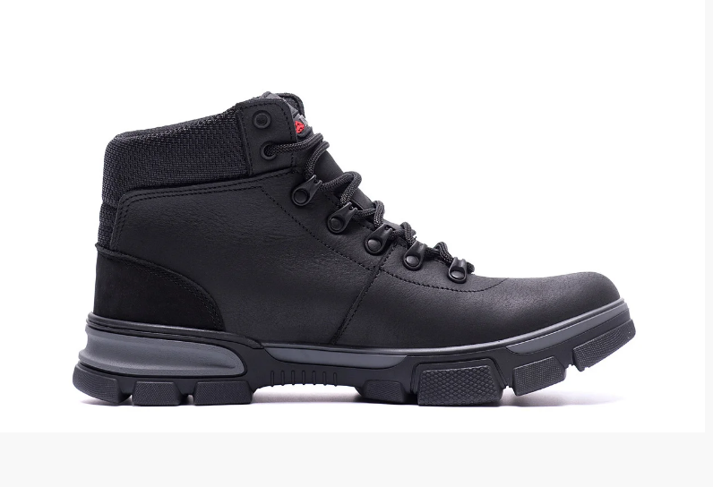 Чоловічі зимові шкіряні кросівки icefield black Classic чорні