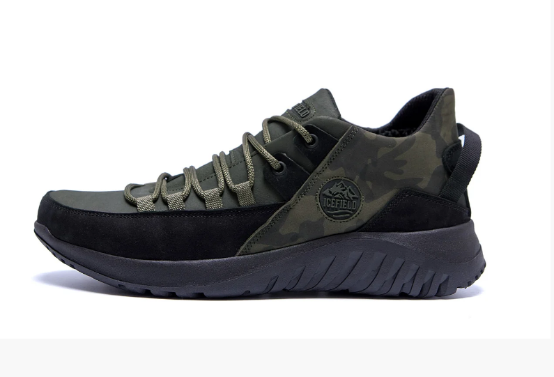 Чоловічі зимові шкіряні кросівки icefield Olive Classic, фото 1
