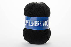 Пряжа кашемірова Lana Cashemere Wool, Color No.1002 чорний