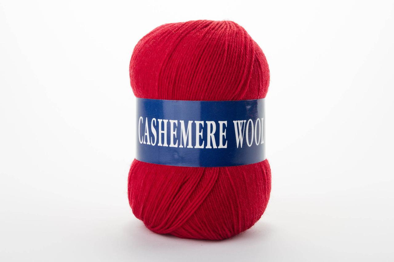 Пряжа кашемірова Lana Cashemere Wool, Color No.1003 червоний, фото 1