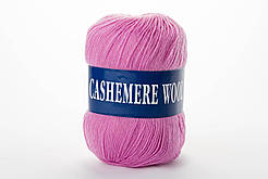 Пряжа кашемірова Lana Cashemere Wool, Color No.1005 рожево-бузковий
