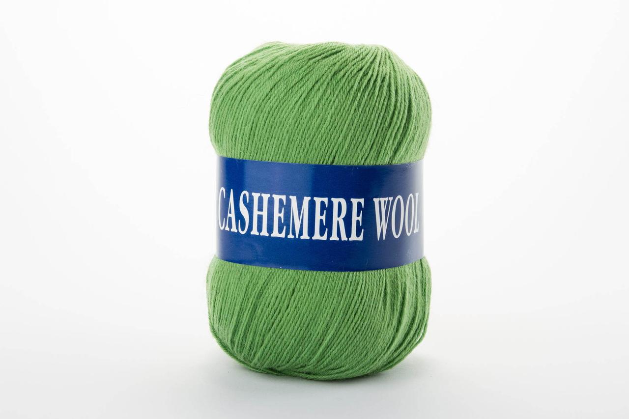 Пряжа кашемірова Lana Cashemere Wool, Color No.1007 зелений