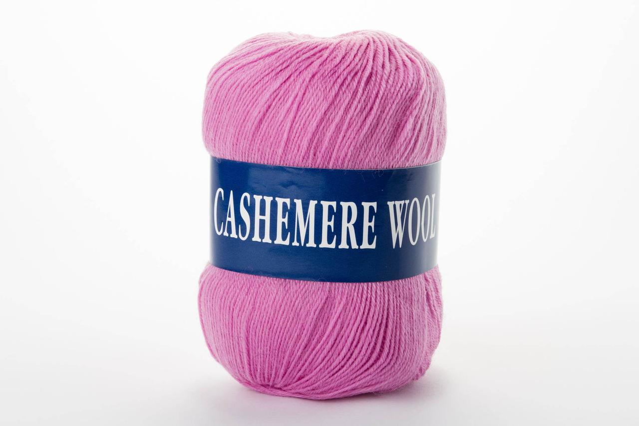 Пряжа кашемірова Lana Cashemere Wool, Color No.1005 рожево-бузковий