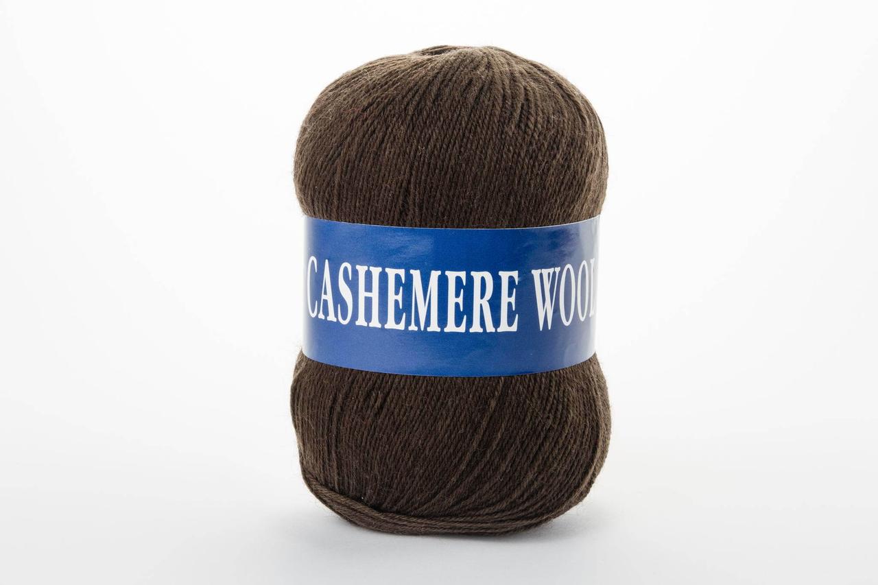 Пряжа кашемірова Lana Cashemere Wool, Color No.1006 шоколад