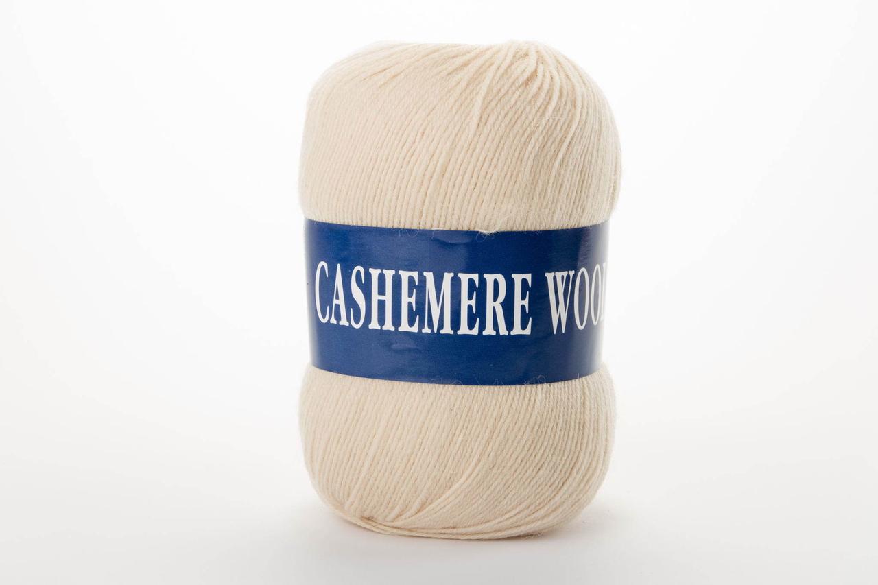 Пряжа кашемірова Lana Cashemere Wool, Color No.1010 світлий беж