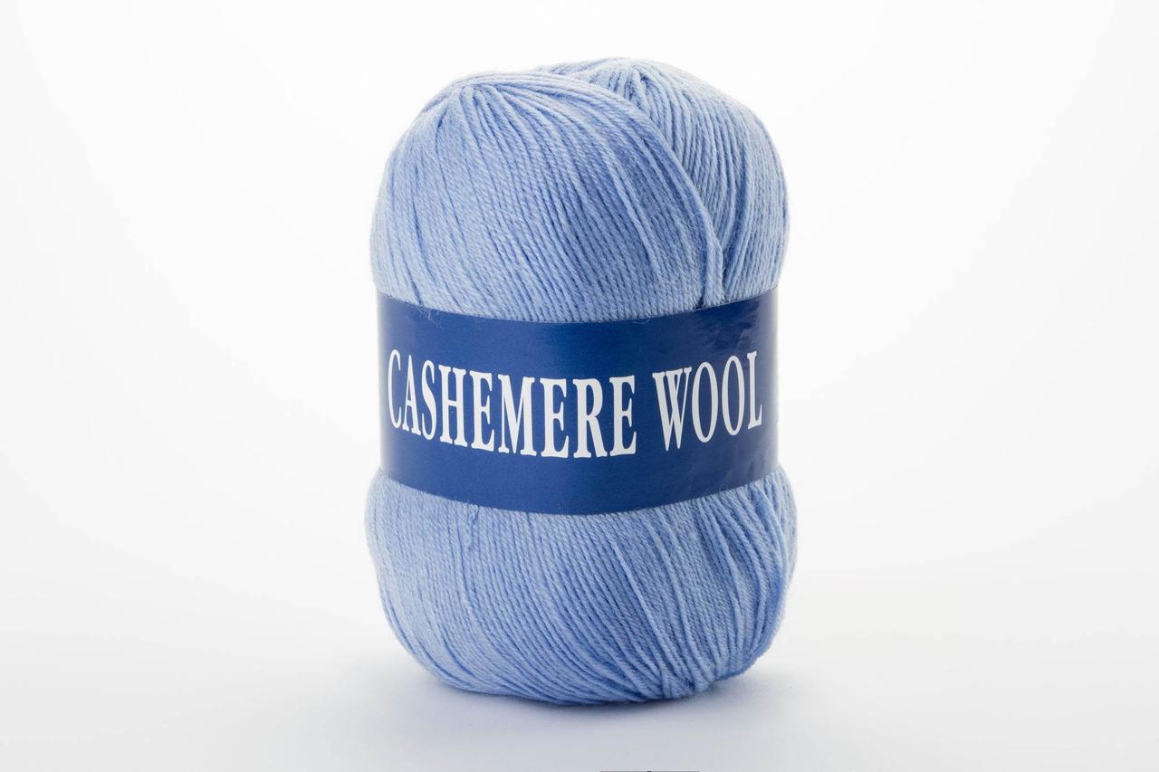 Пряжа кашемірова Lana Cashemere Wool, Color No.1013 блакитний