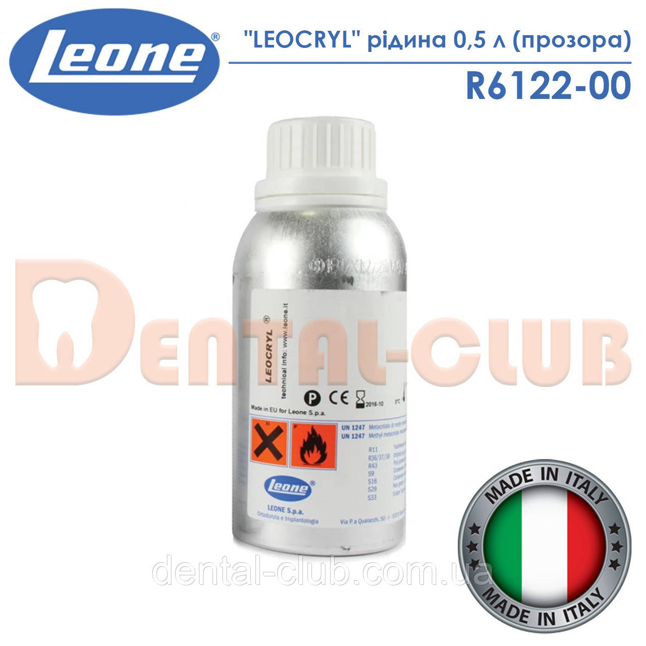 Leocryl, леокрил рідина 0,5 л, прозора Leone (Леоне) R6122-00, фото 1