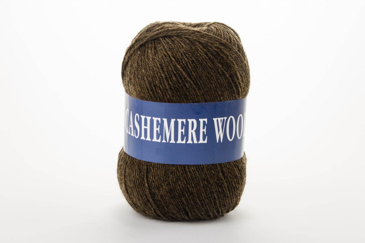 Пряжа кашемірова Lana Cashemere Wool, Color No.1016 коричневий