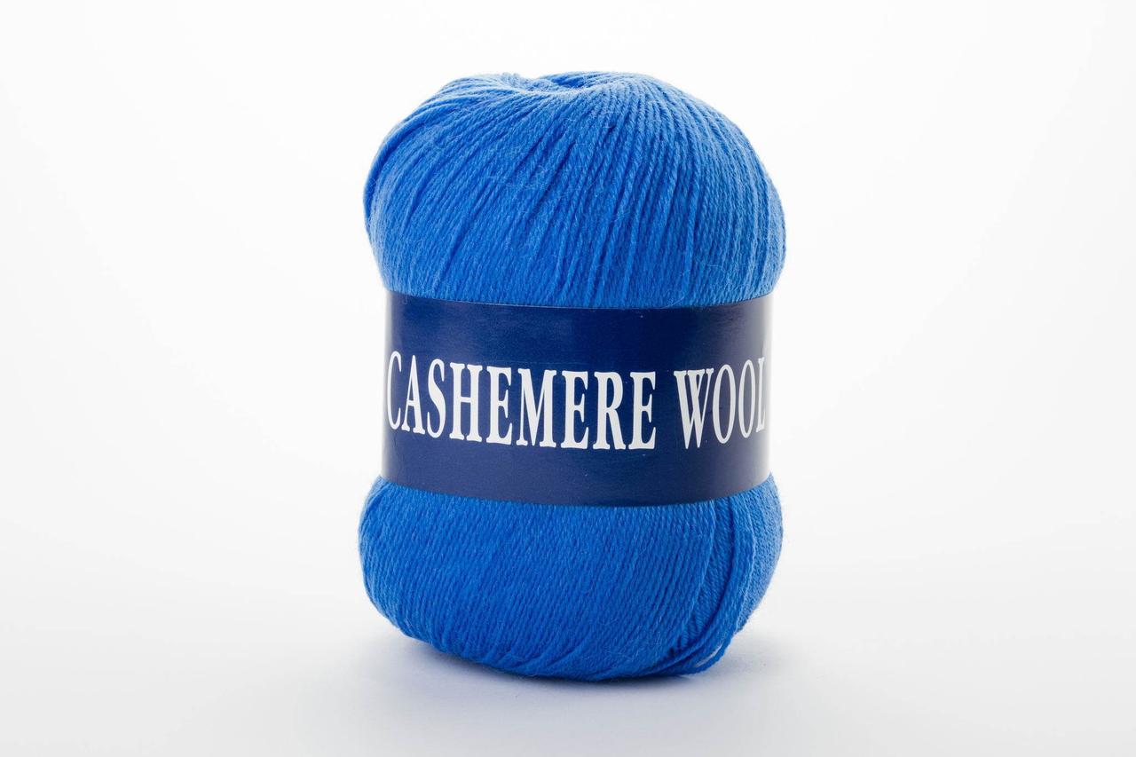 Пряжа кашемірова Lana Cashemere Wool, Color No.1017 синій електрик