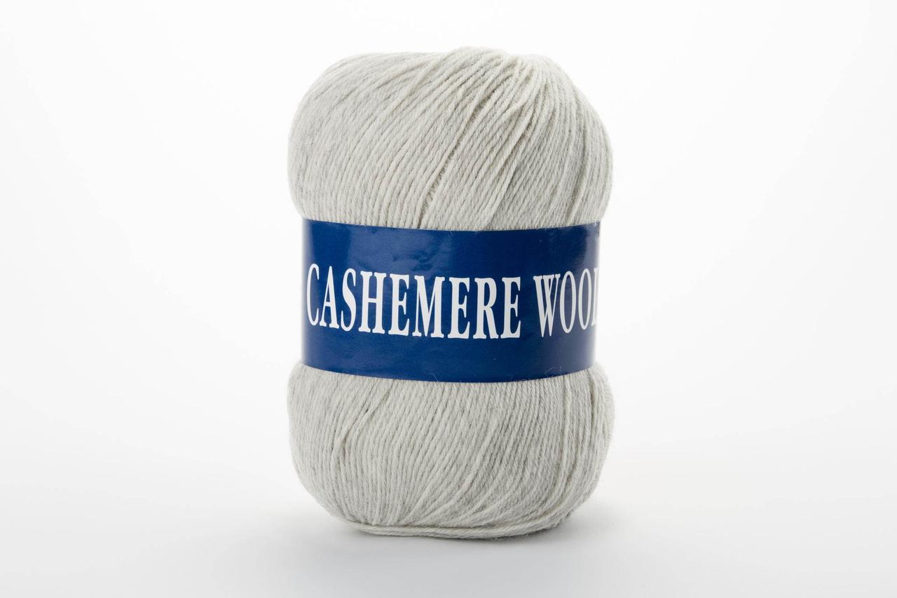 Пряжа кашемірова Lana Cashemere Wool, Color No.1018 світло-сірий натуральний